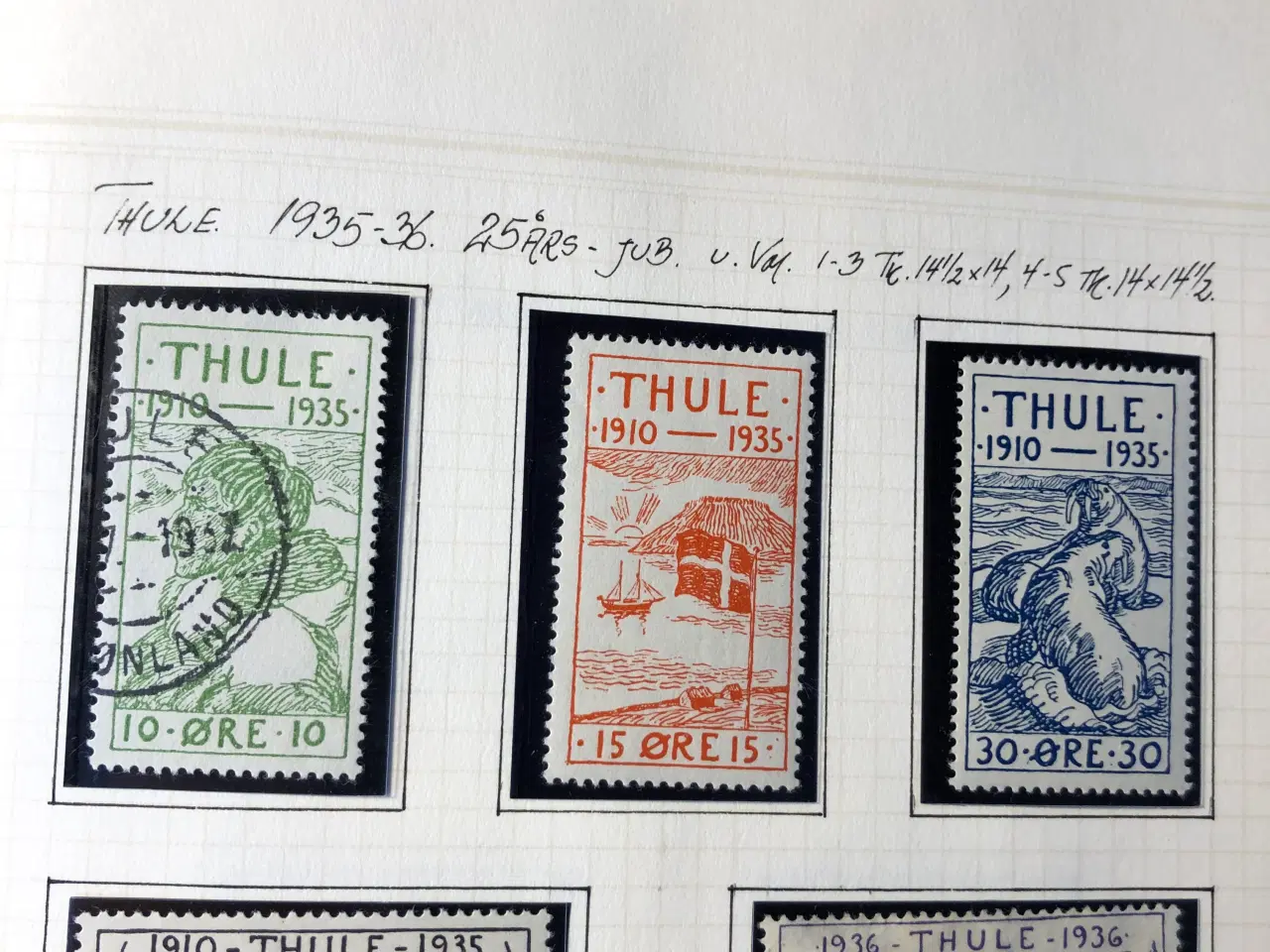 Billede 1 - Frimærker Thule-mærker fra 1935-36