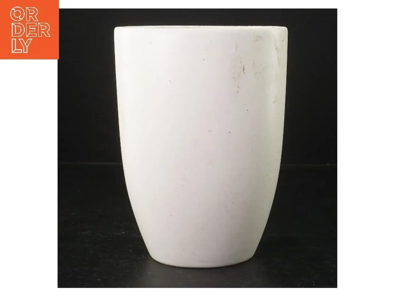 Billede 1 - Hvid keramikvase (str. 20 cm)