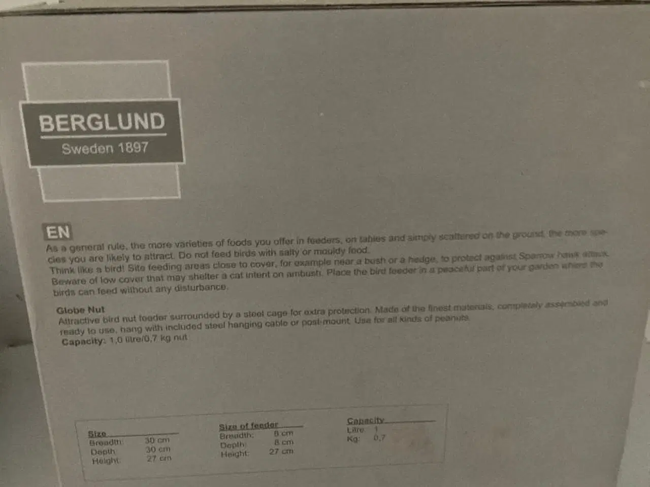 Billede 3 - Foderautomat t/havens småfugle, t/nødder og kerner