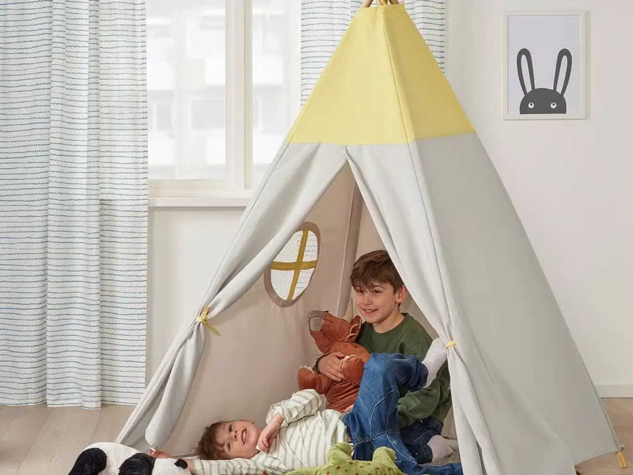Billede 6 - IKEA tipitelt til børn grå og gul