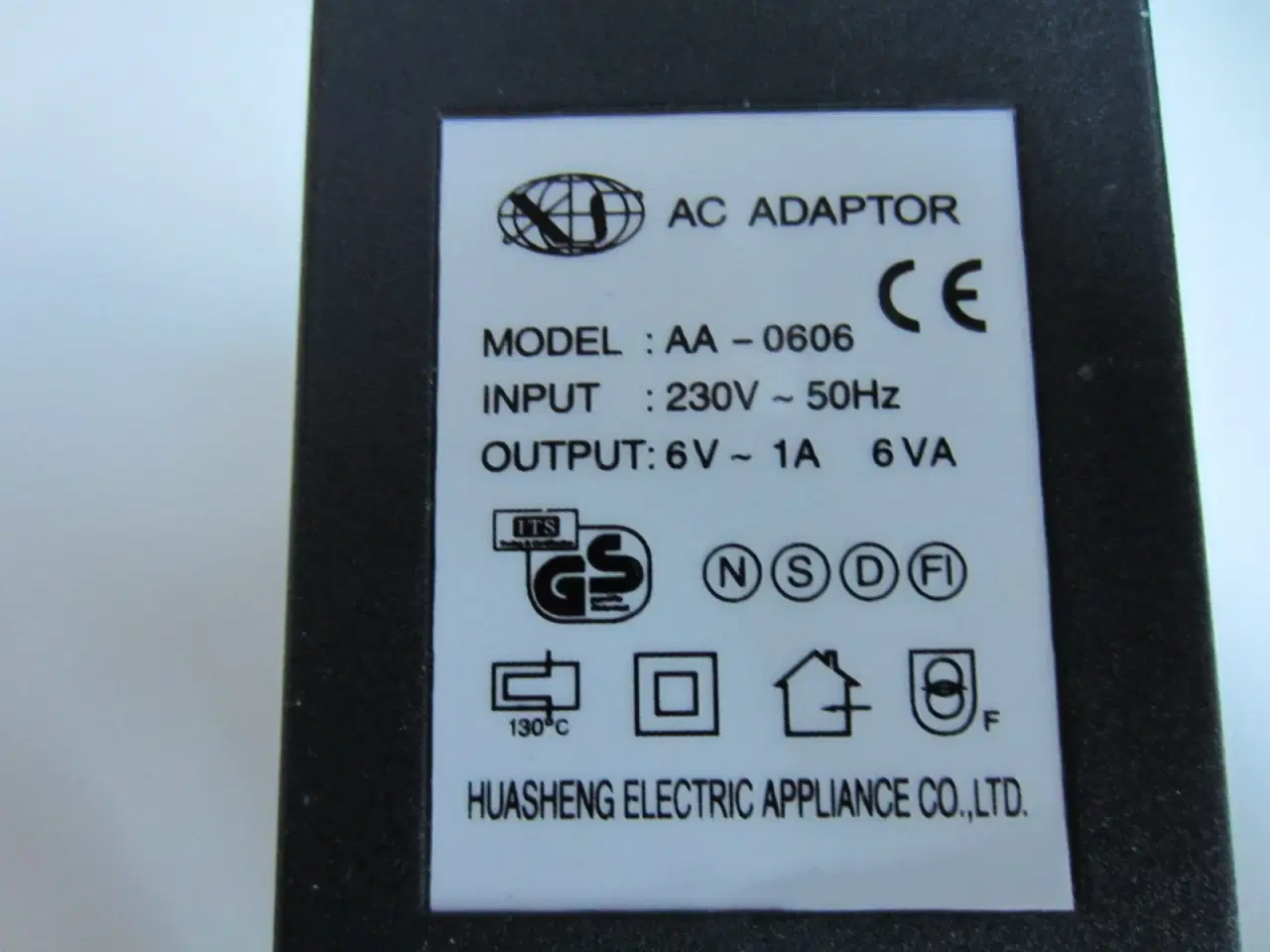 Billede 2 - Transformator AC-AC Adaptor AA-0606 6V~ 1A