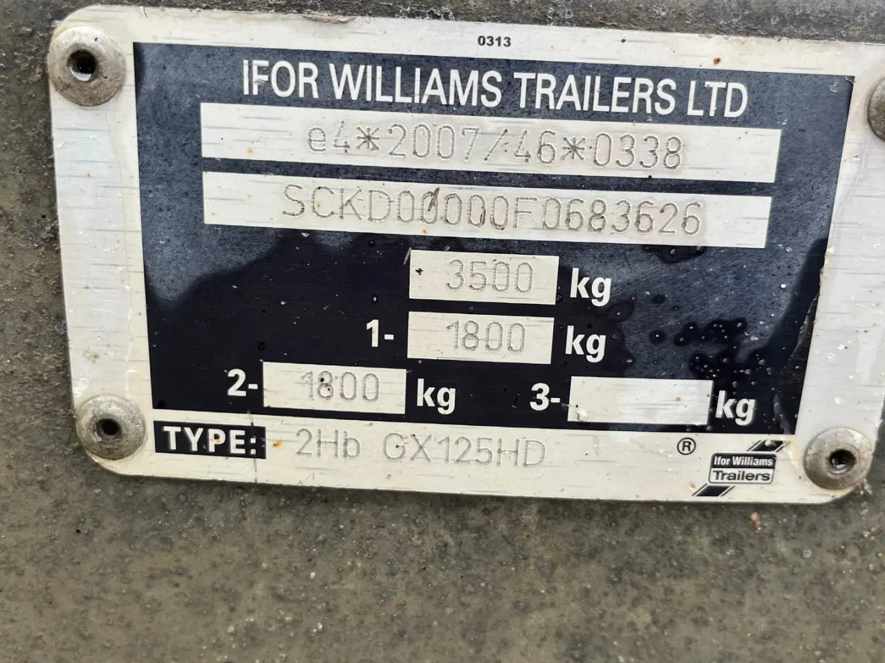 Billede 8 - Ifor Williams gx125 HD-R Nysynet maskintrailer