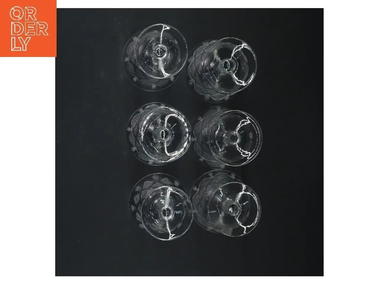 Billede 2 - Sæt af 6 krystalglas (str. 6 styk, 10 cm)fra Wien antik