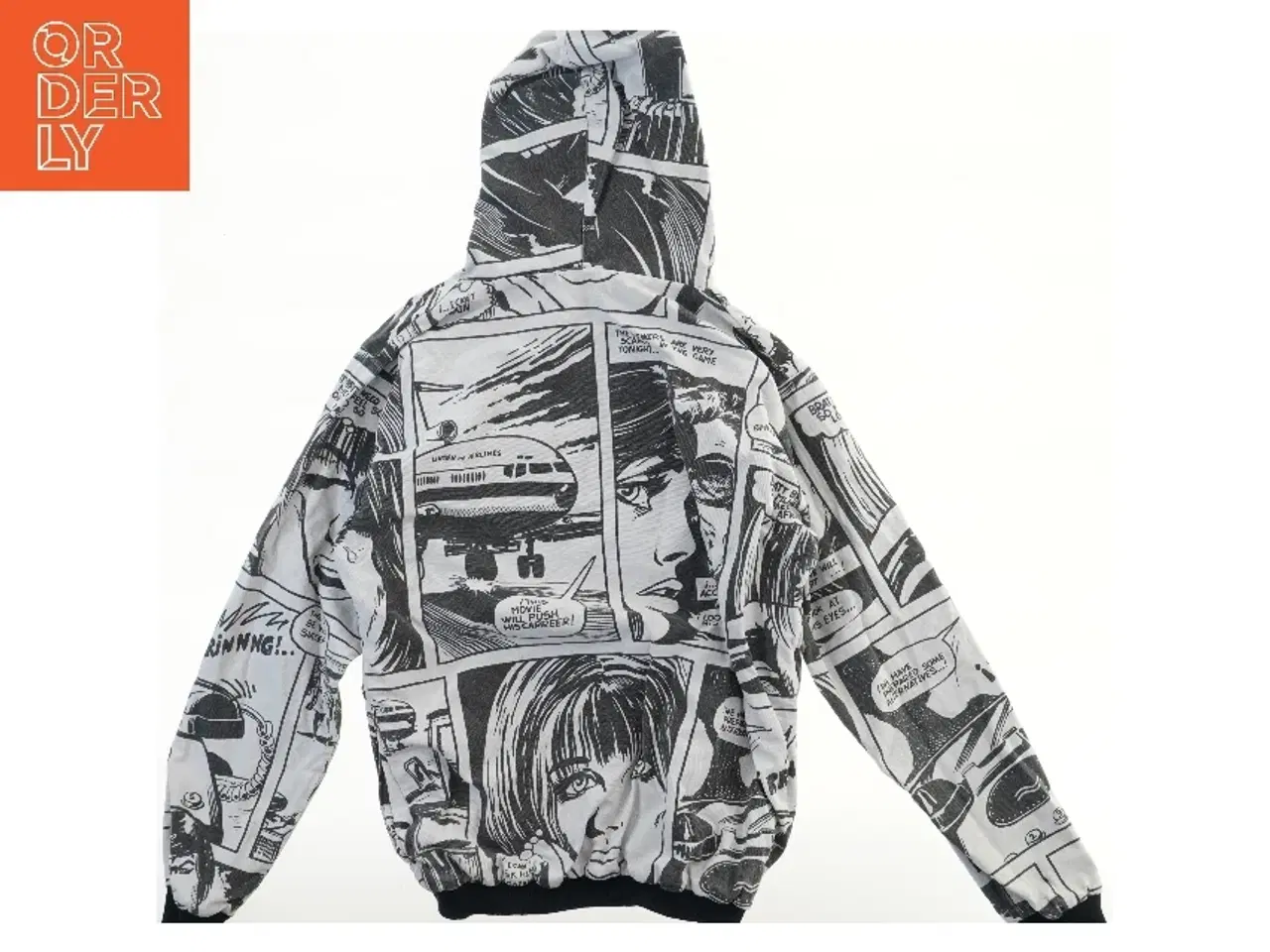 Billede 2 - Hættetrøje med tegneserietryk (str.  B 50 L 64 cm)