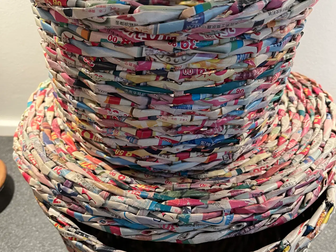 Billede 1 - Håndlavede opbevaringskurve af genbrugspapir - sæt