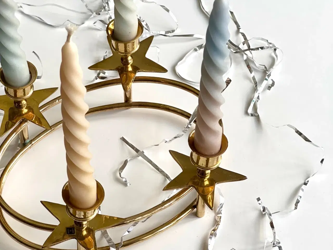 Billede 1 - Adventsstage m stjerner, oval