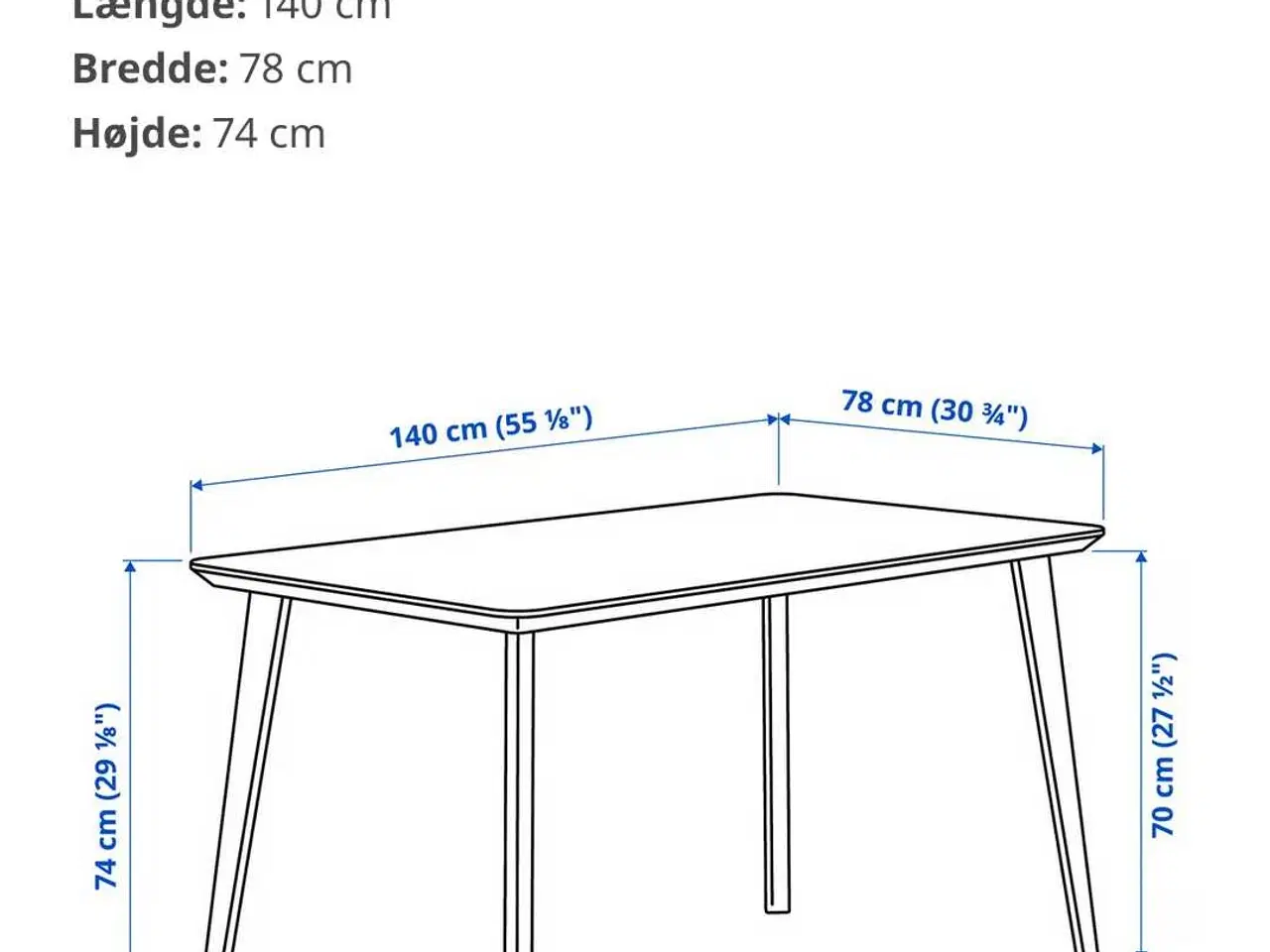 Billede 11 - Spisebord og 4 stole i ask ubrugt