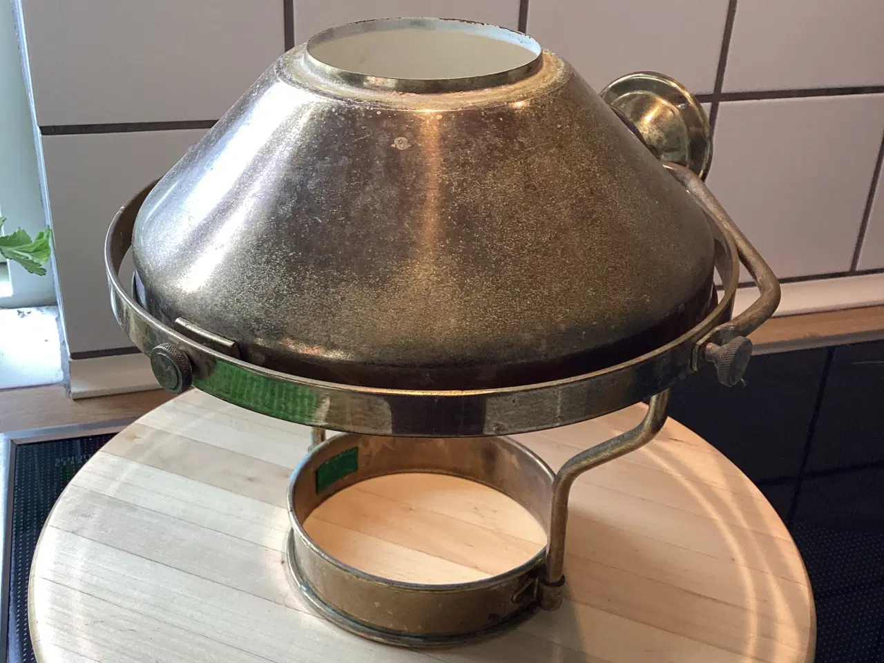 Billede 17 - Ældre skibs/loft/olielampe i messing