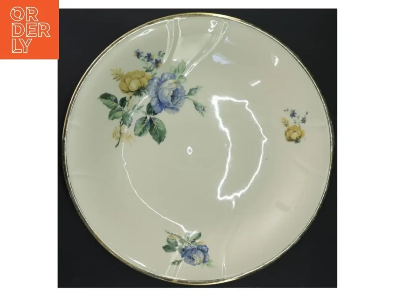 Billede 3 - Porcelænsfad med blomstermønster fra KPM (str. Ø 27 cm)