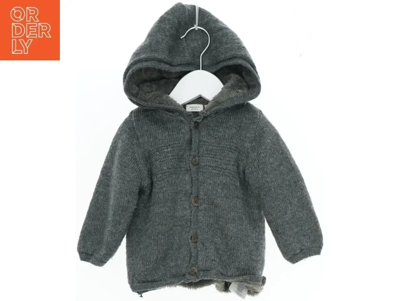 Billede 1 - Strikket hættejakke til børn fra Name It (str. 74)