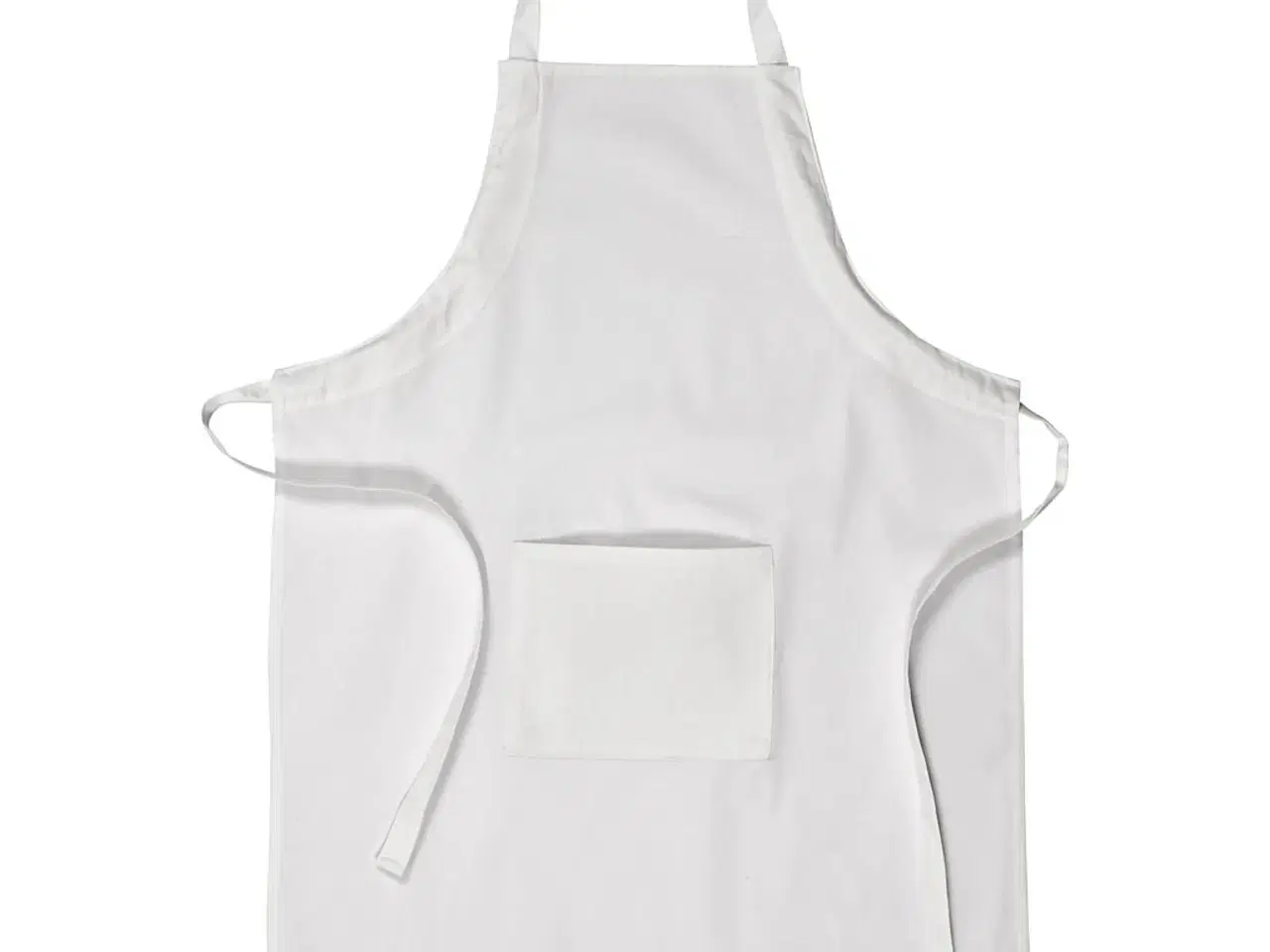 Billede 1 - Stilfuldt hvidt forklæde i 100% bomuld, M-XL