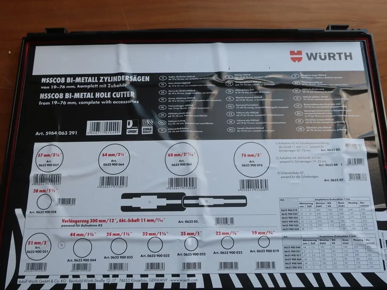 Billede 2 - Kopborsæt WÜRTH