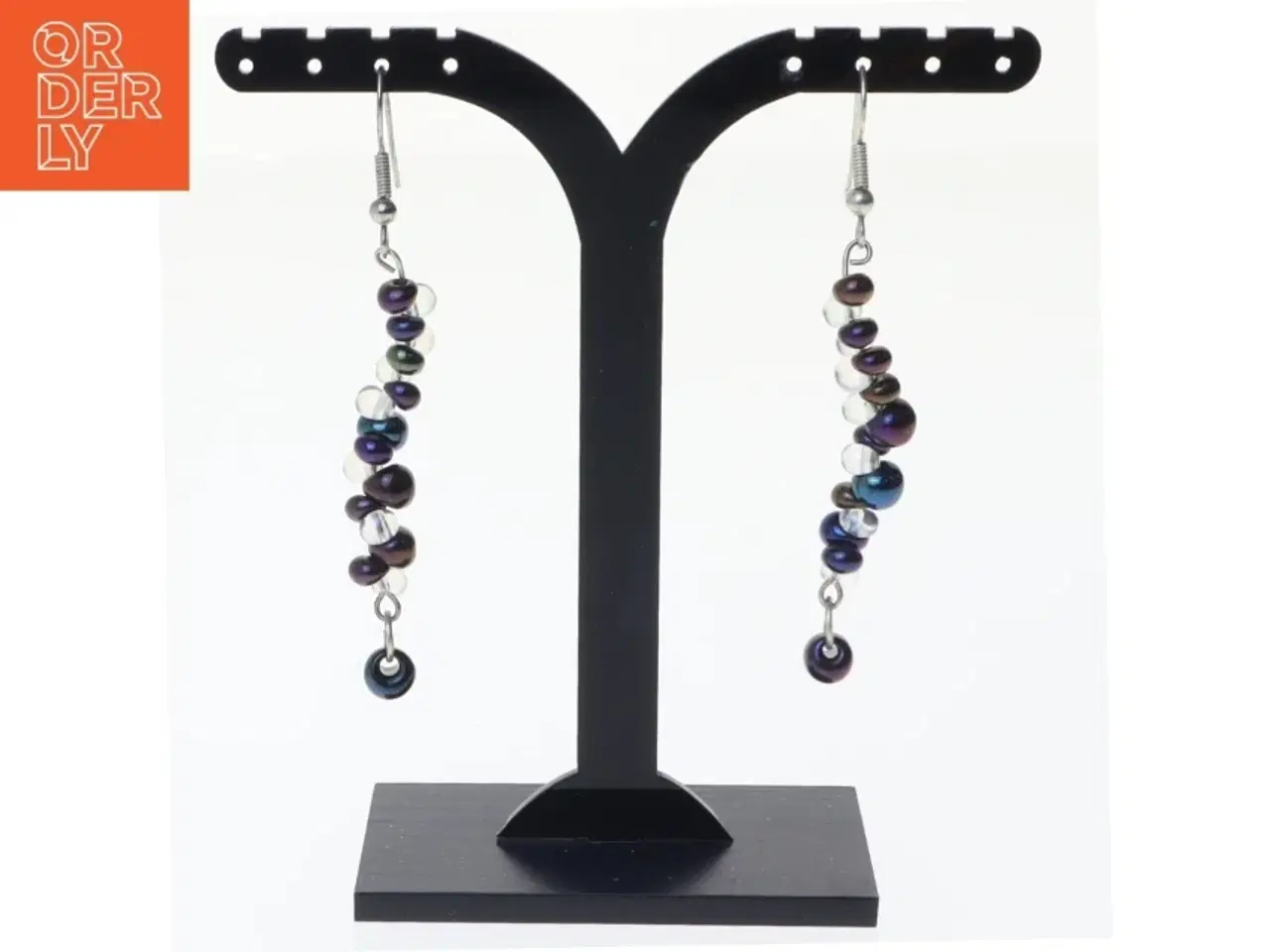 Billede 1 - Perleøreringe (str. 7 cm)