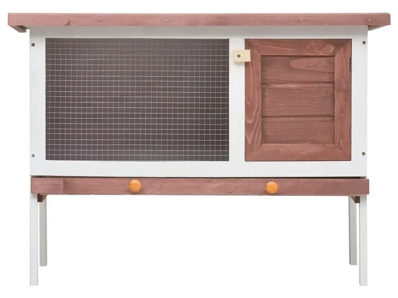 Billede 3 - Udendørs kaninbur 1 niveau træ brun