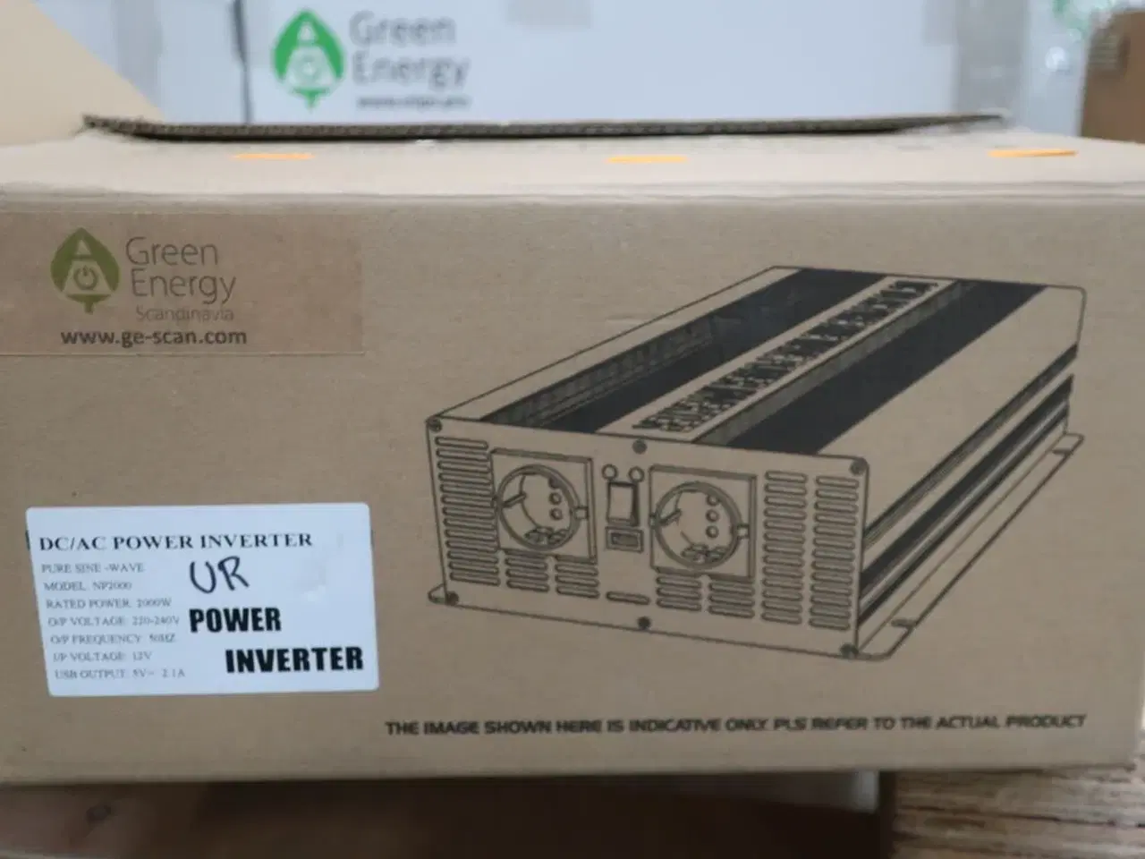 Billede 1 - Inverter GREEN ENERGY Pure Sine Wave DC/AC Power 2000W