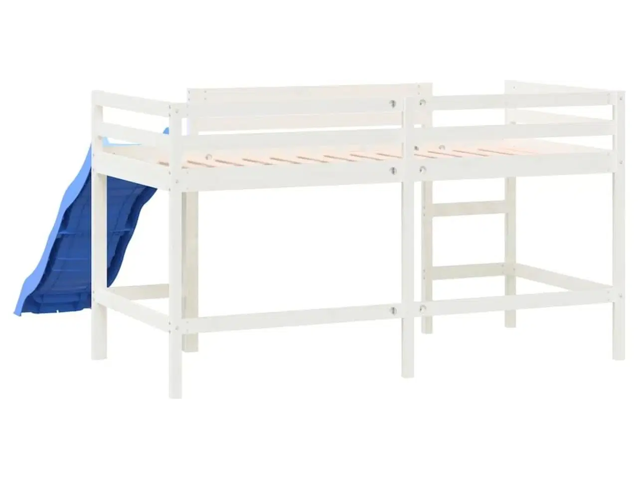 Billede 7 - Højseng med rutsjebane 80x200 cm massivt fyrretræ hvid