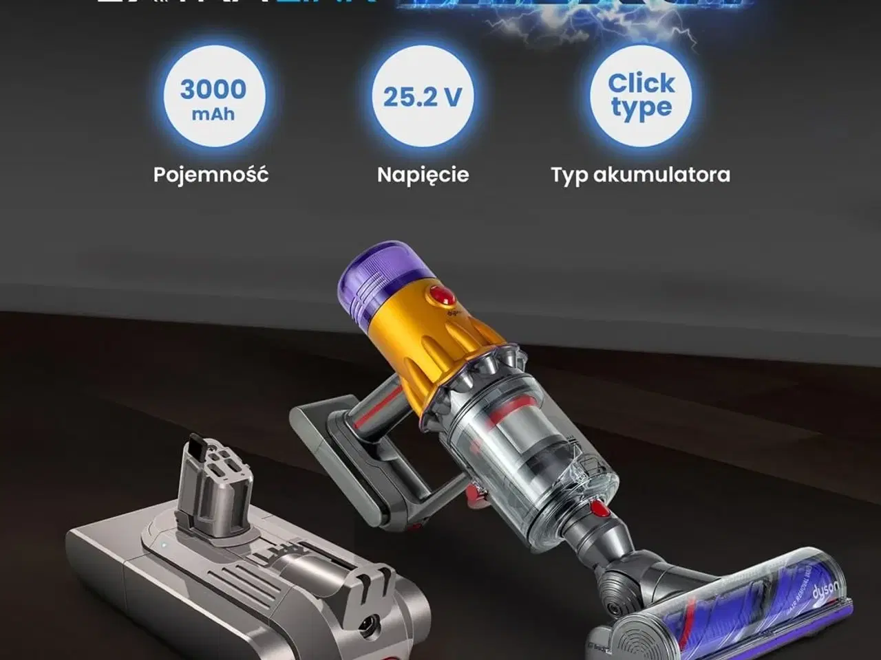 Billede 9 - Extralink batteri til Dyson V11 (Click Type) – 25,2 V 3000 mAh