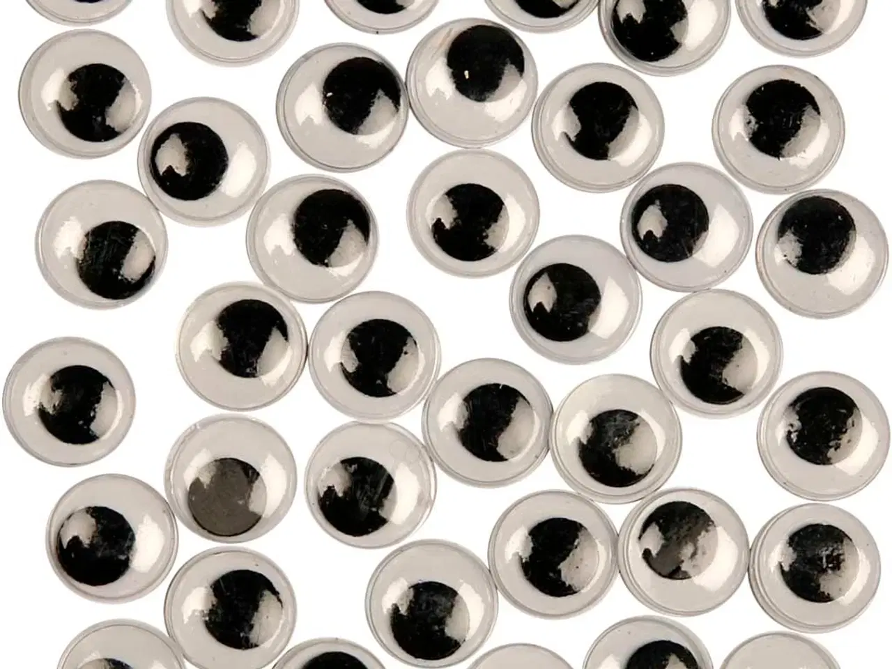 Billede 1 - Rulleøjne 12 mm uden klæb - 1000 stk. til kreative projekter