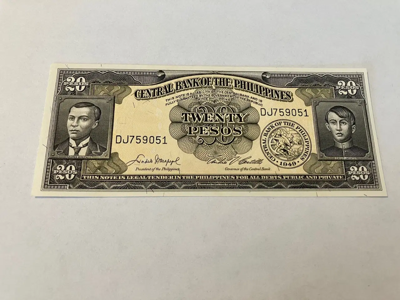 Billede 1 - 20 Pesos Philippines 1949