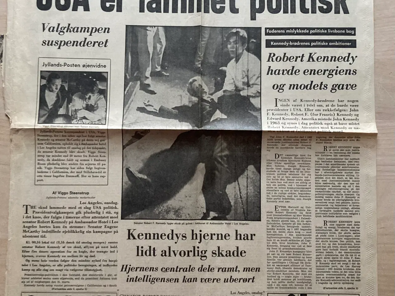 Billede 1 - Historiske Jyllands Posten avissider fra juni 1968