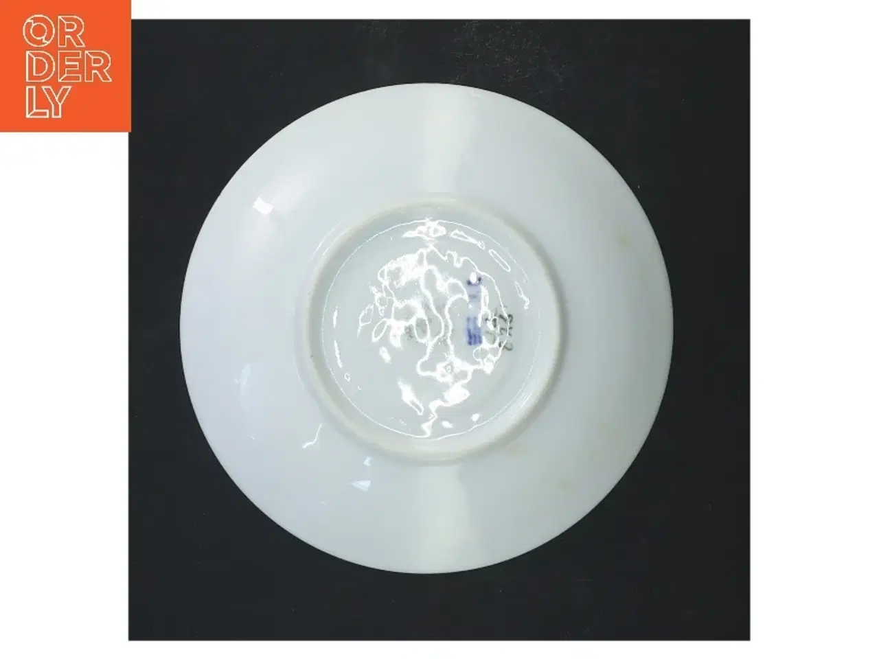 Billede 3 - Porcelæns underkopper med blå blomst fra Royal Copenhagen (str. 4 styk, ø 15 cm)