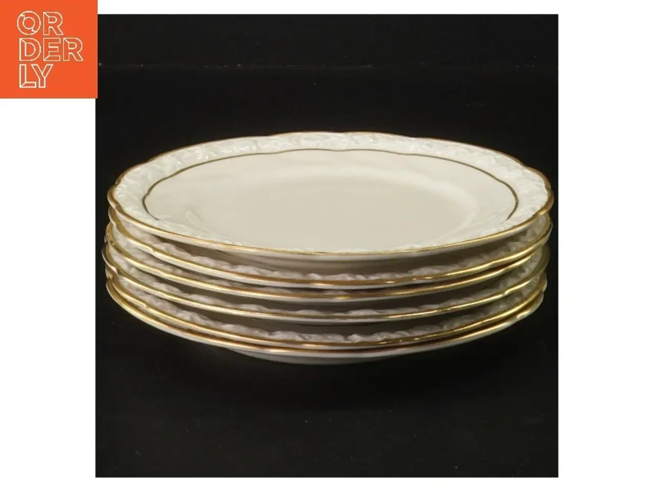 Billede 1 - Sæt med seks Edelweiß porcelænstallerkener fra JLMENAU (str. 6 stk Ø 16 cm)