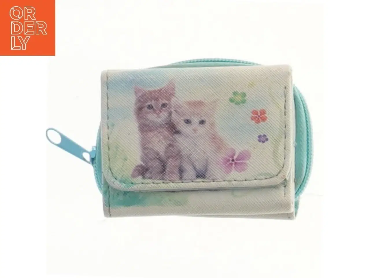 Billede 2 - Pung med kattemotiv (str. 10x8 cm)