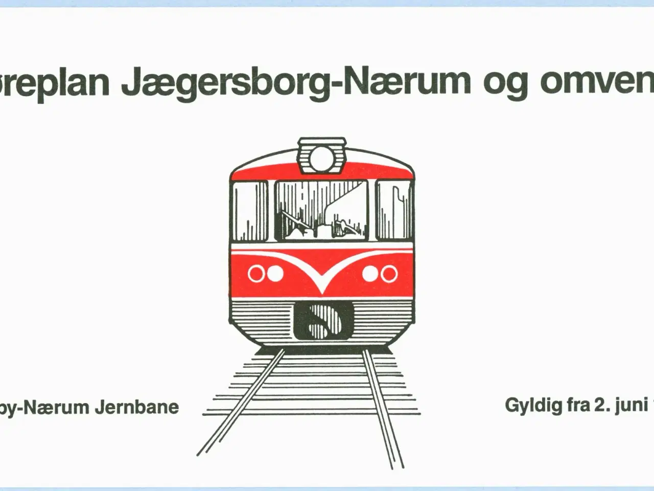 Billede 1 - Jægersborg-Nærum. Køreplan 1991