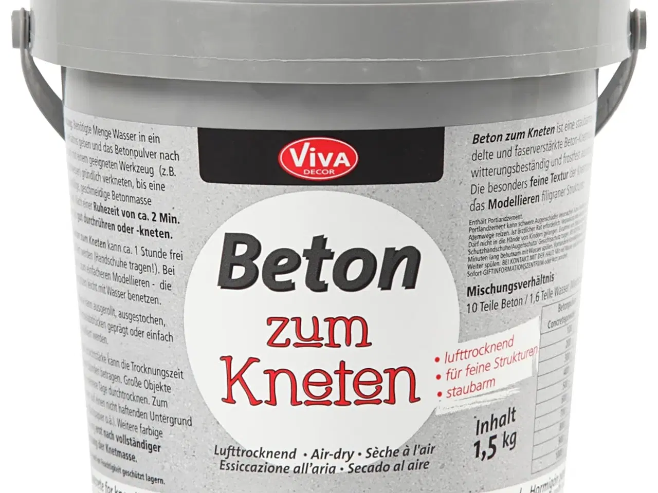 Billede 1 - Beton til modellering, grå, 1500g/ 1 pk.