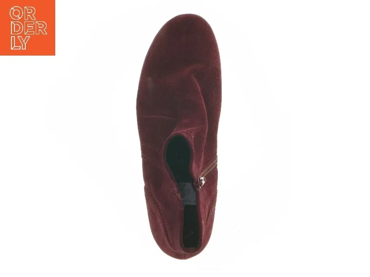 Billede 4 - Vinrøde ankelstøvler med lav hæl fra Gabor (str. 38,5 )
