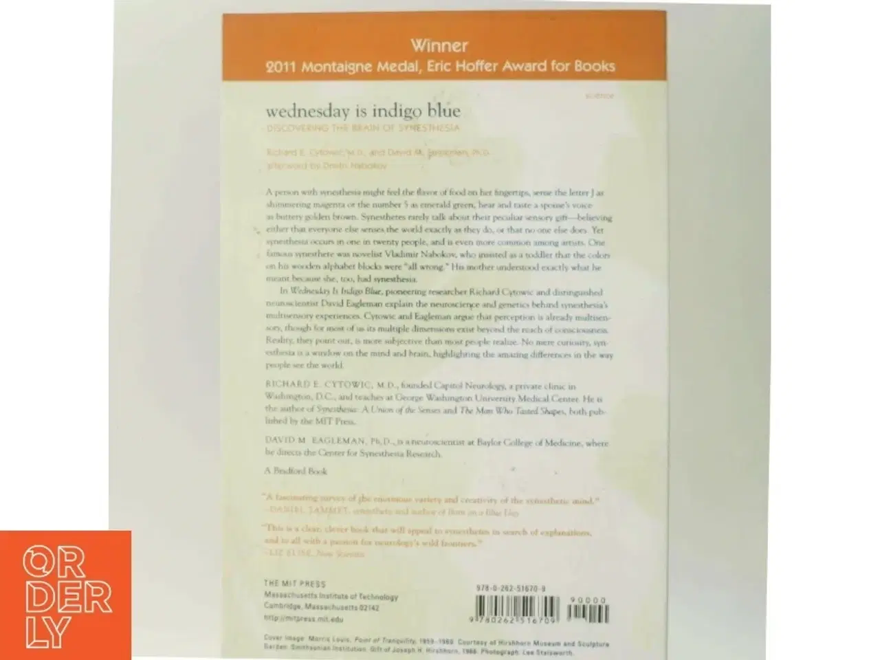 Billede 1 - Wednesday is indigo blue : discovering the brain of synesthesia af Richard E. Cytowic (Bog)