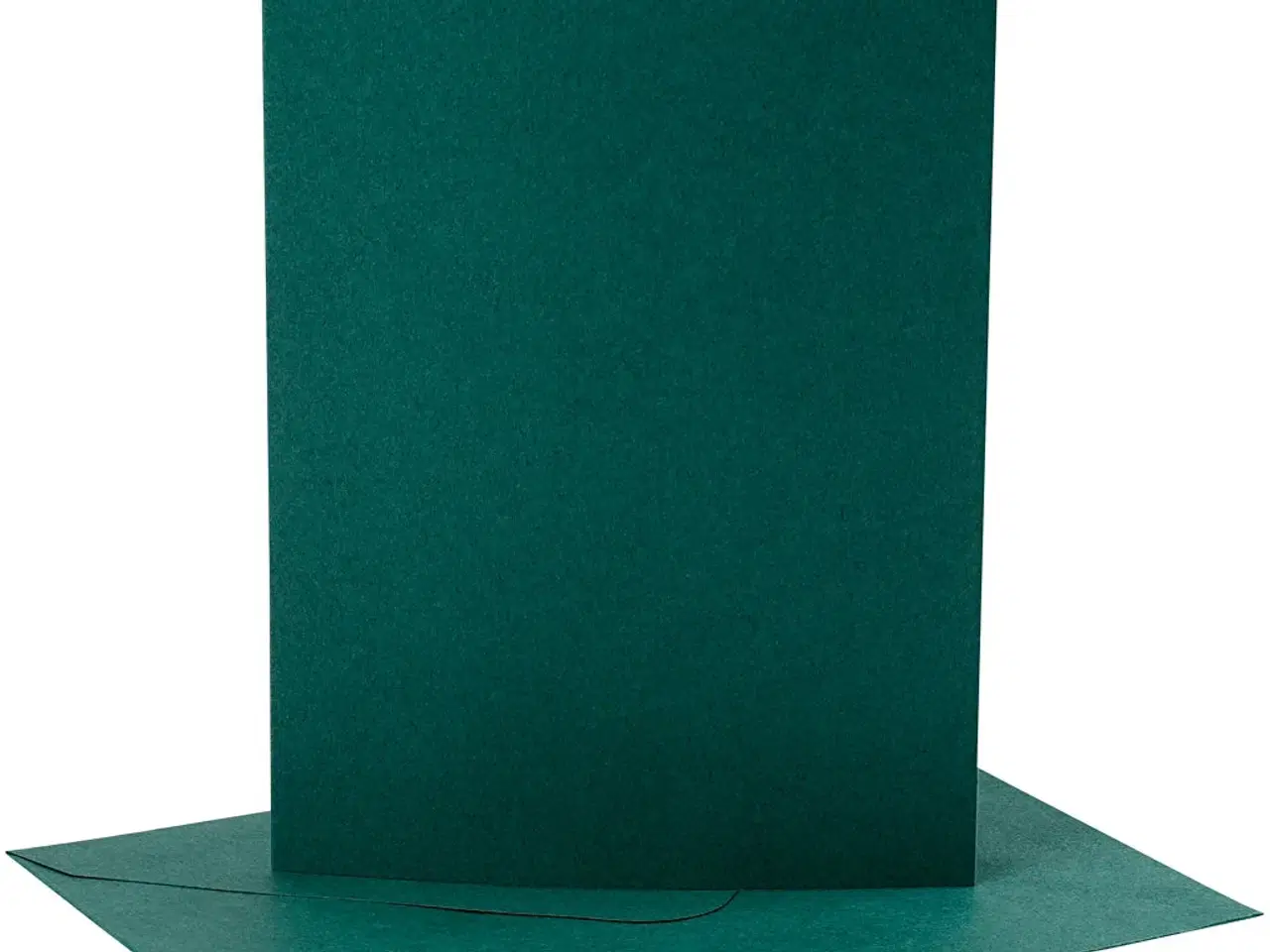 Billede 1 - Kort og kuverter, kort str. 12,7x17,8 cm, kuvert str. 13,3x18,5 cm, 230 g, mørk grøn, 4sæt/ 1 pk.