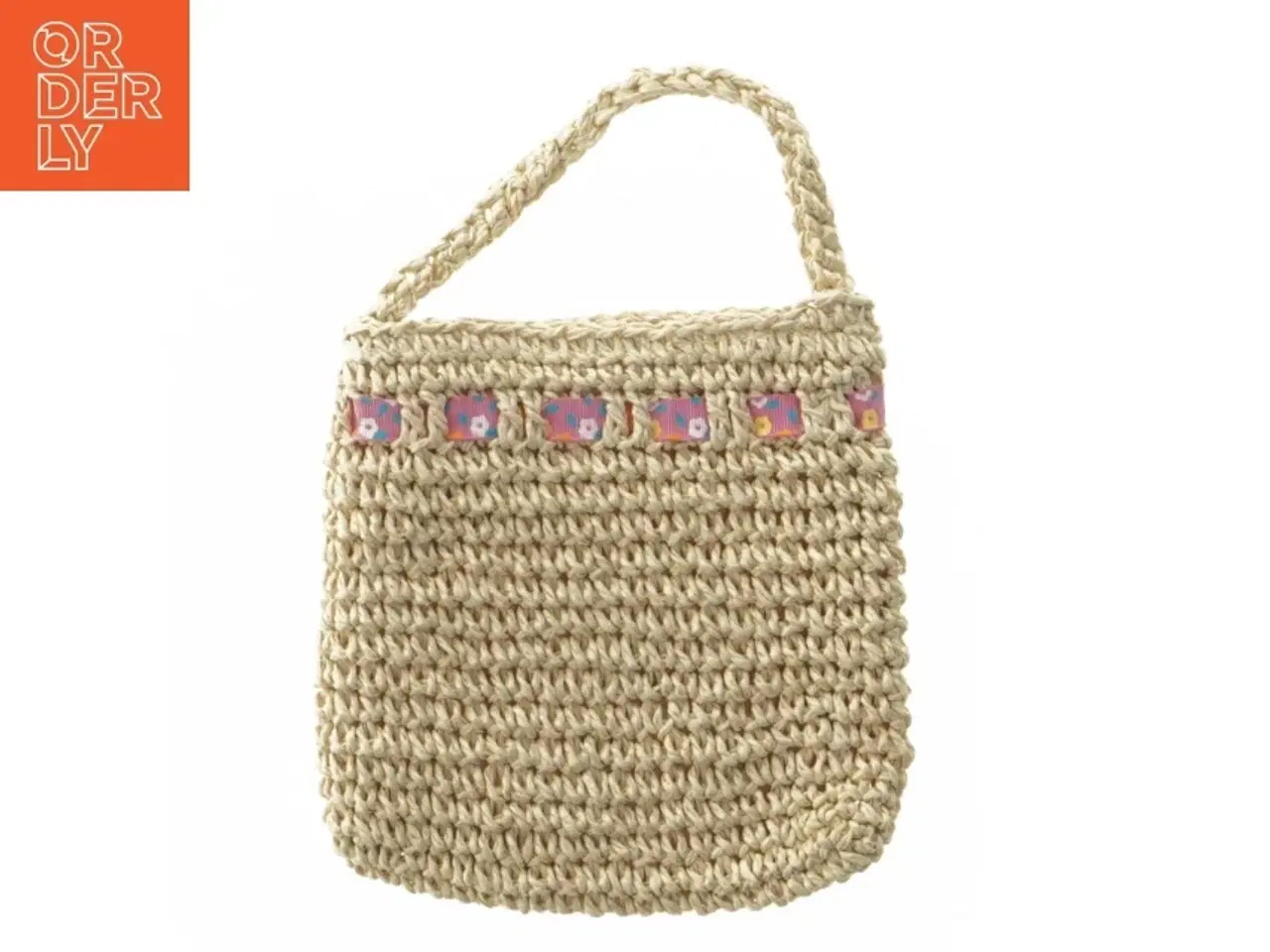 Billede 2 - Stråtaske med blomst (str. 15x15 cm)