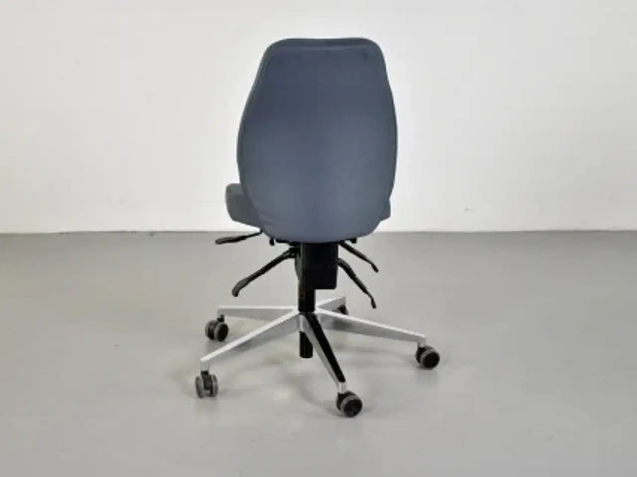 Billede 3 - Scan office kontorstol med blå/grå polster og krom stel, lav