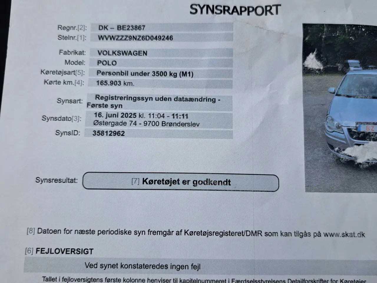 Billede 12 - Polo 1.4 nysynet 