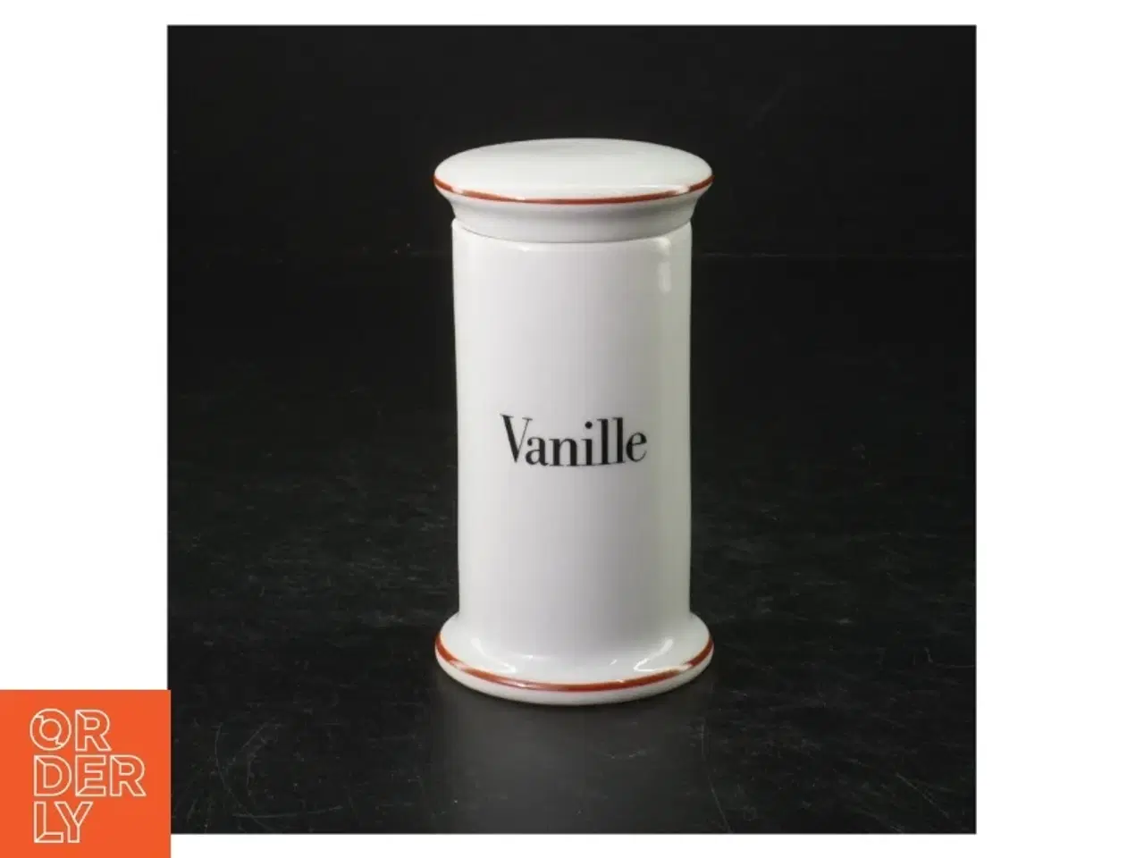 Billede 1 - Krydderikrukke med låg, Vanille fra B&G (str. H. 11,5 cm. ø. 6,5 cm)