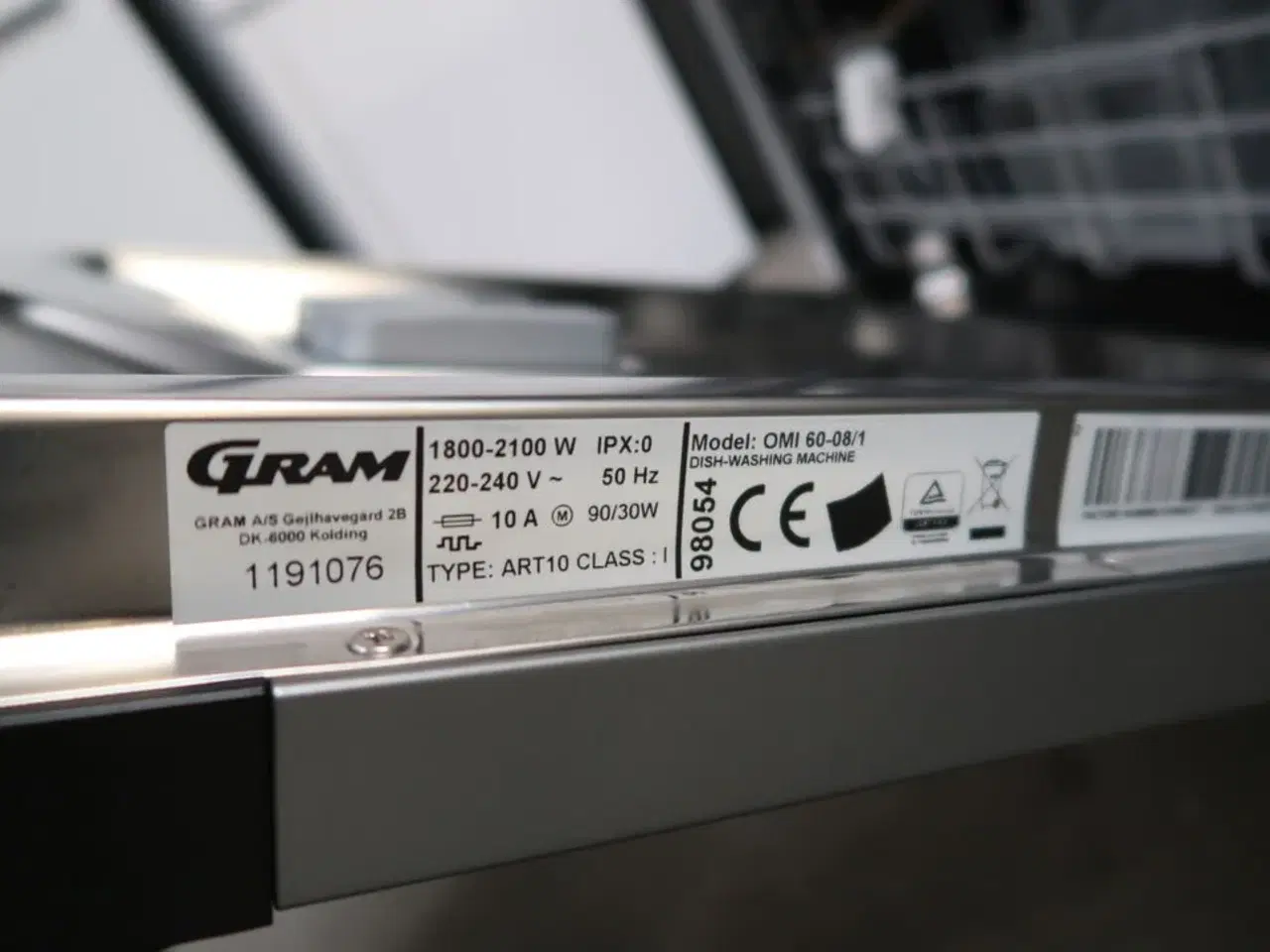 Billede 4 - Opvaskemaskine GRAM OMI 60-08/1