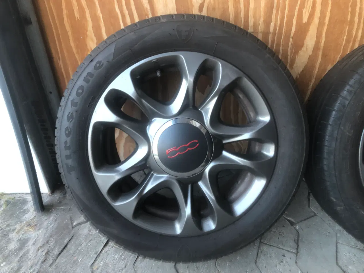 Billede 2 - Originale Fiat 500 Sport fælge & sommerdæk
