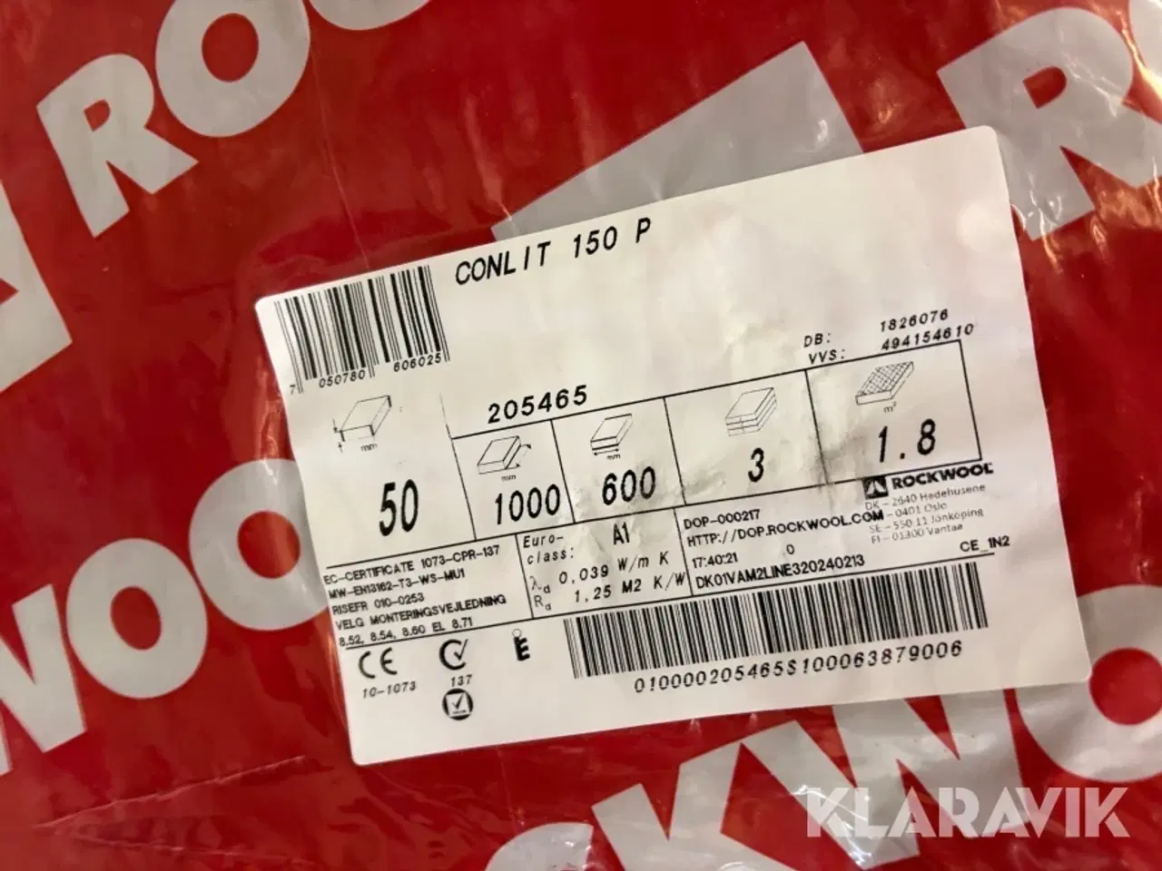 Billede 5 - Brandisolering Rockwool Conlit 150 U