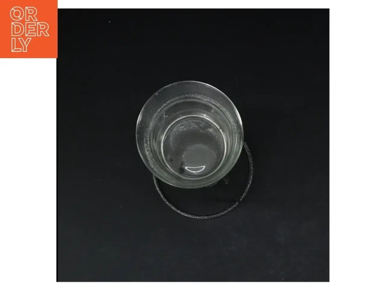 Billede 3 - Glas vase og metal lysestage med ornament (str. Ø. 8,5 cm. længde, 17,5 cm)