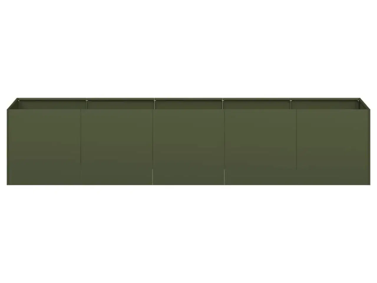 Billede 4 - Plantekasse olivengrøn 200x40x40 cm koldvalset stål