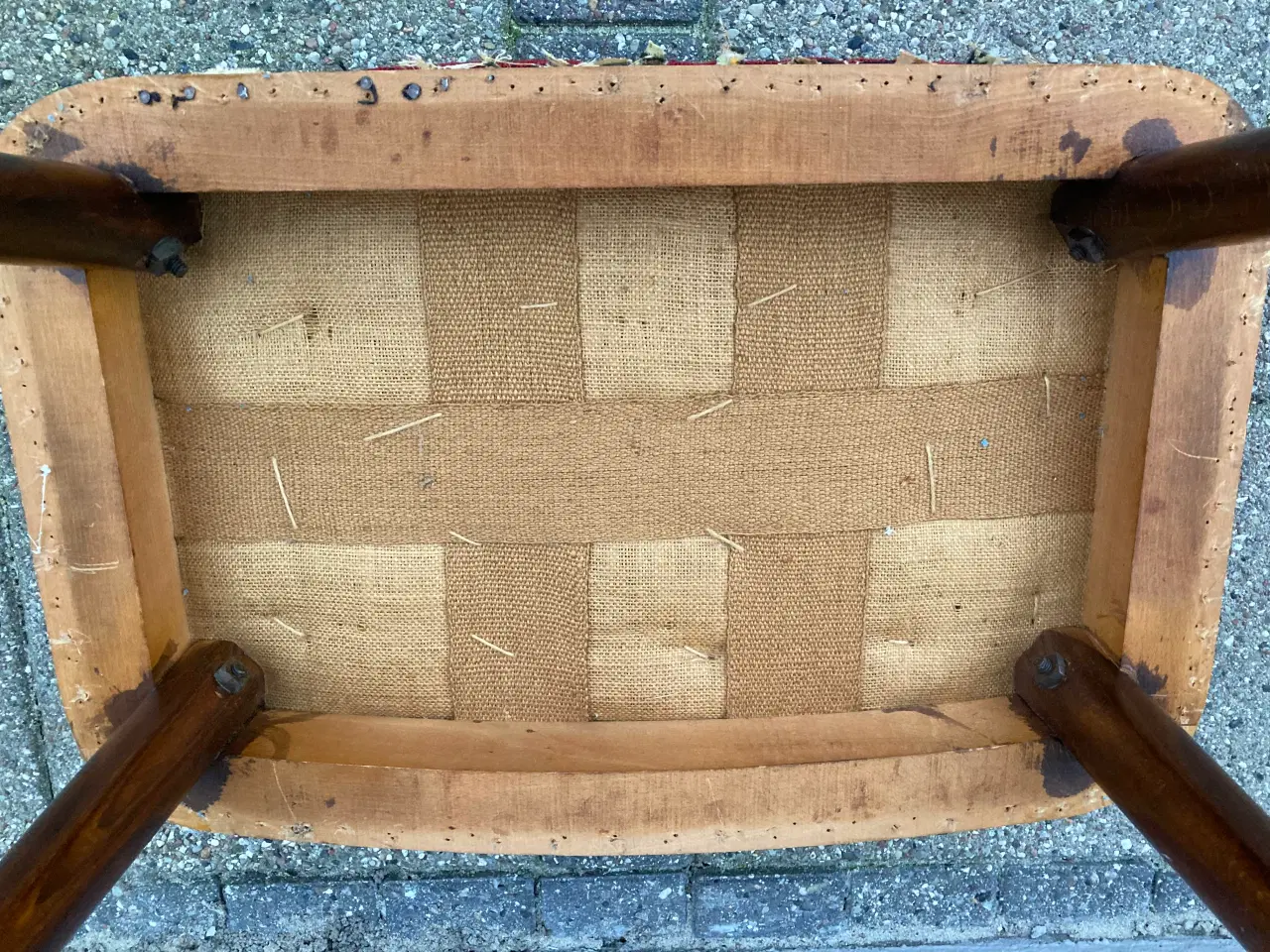 Billede 6 - Retro 60’er skammel / puf - med teak ben