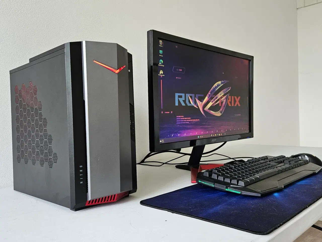 Billede 1 - RTX 3060 Ti Gamer Pc+24" Gamer skærm
