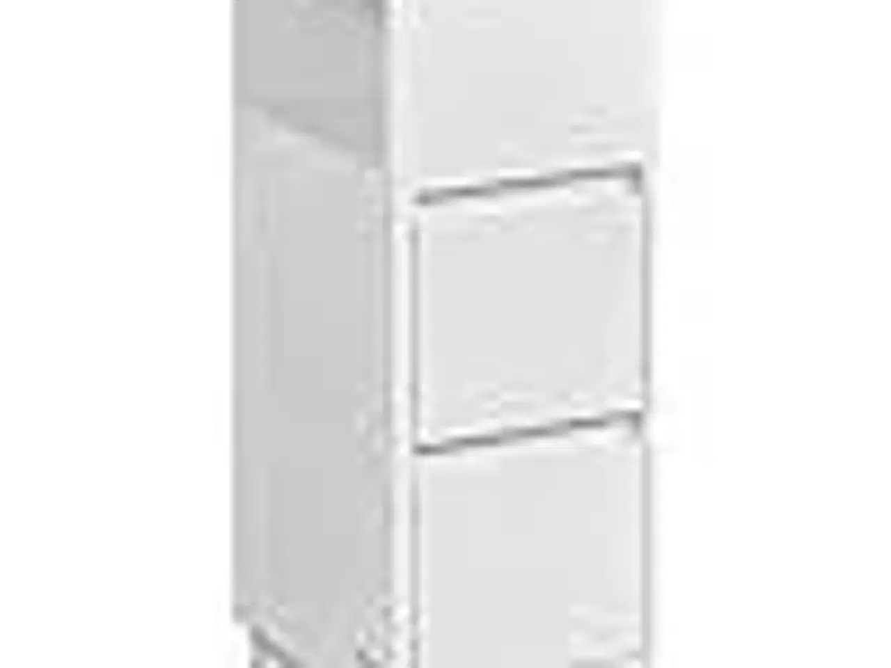 Billede 1 - Sengebord smalt – SONGMICS VASAGLE med 2 skuffer, åbent rum, vendbar åbning, wolkenhvid