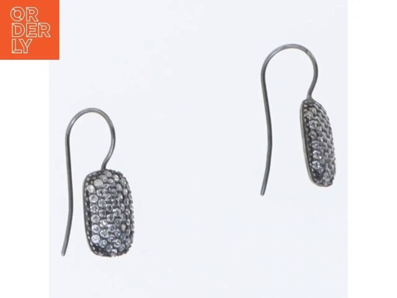 Billede 2 - Dyrber kærn. Øreringe med krystal (str. 2,5 cm)