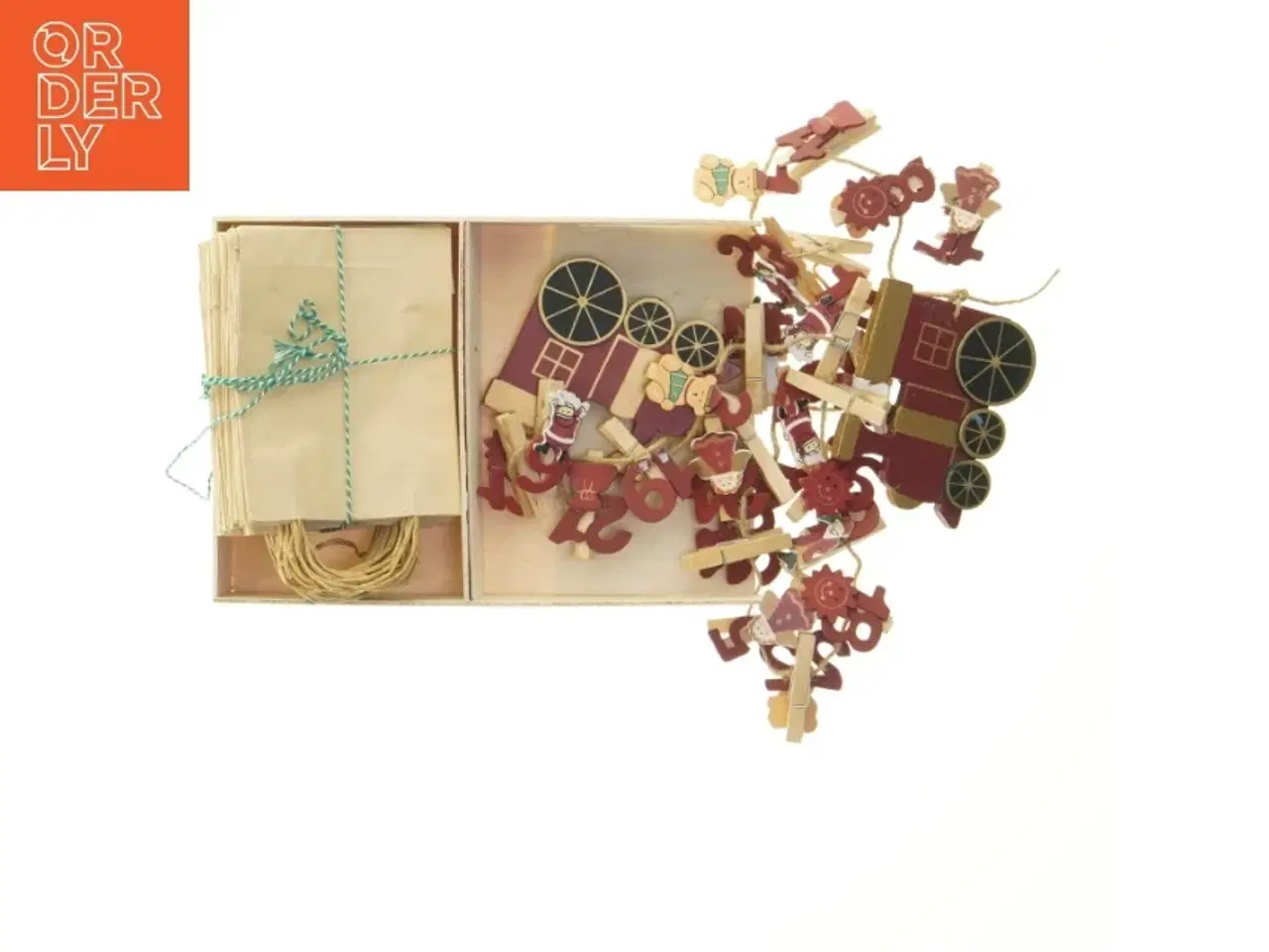 Billede 1 - Træ julekalender dekoration