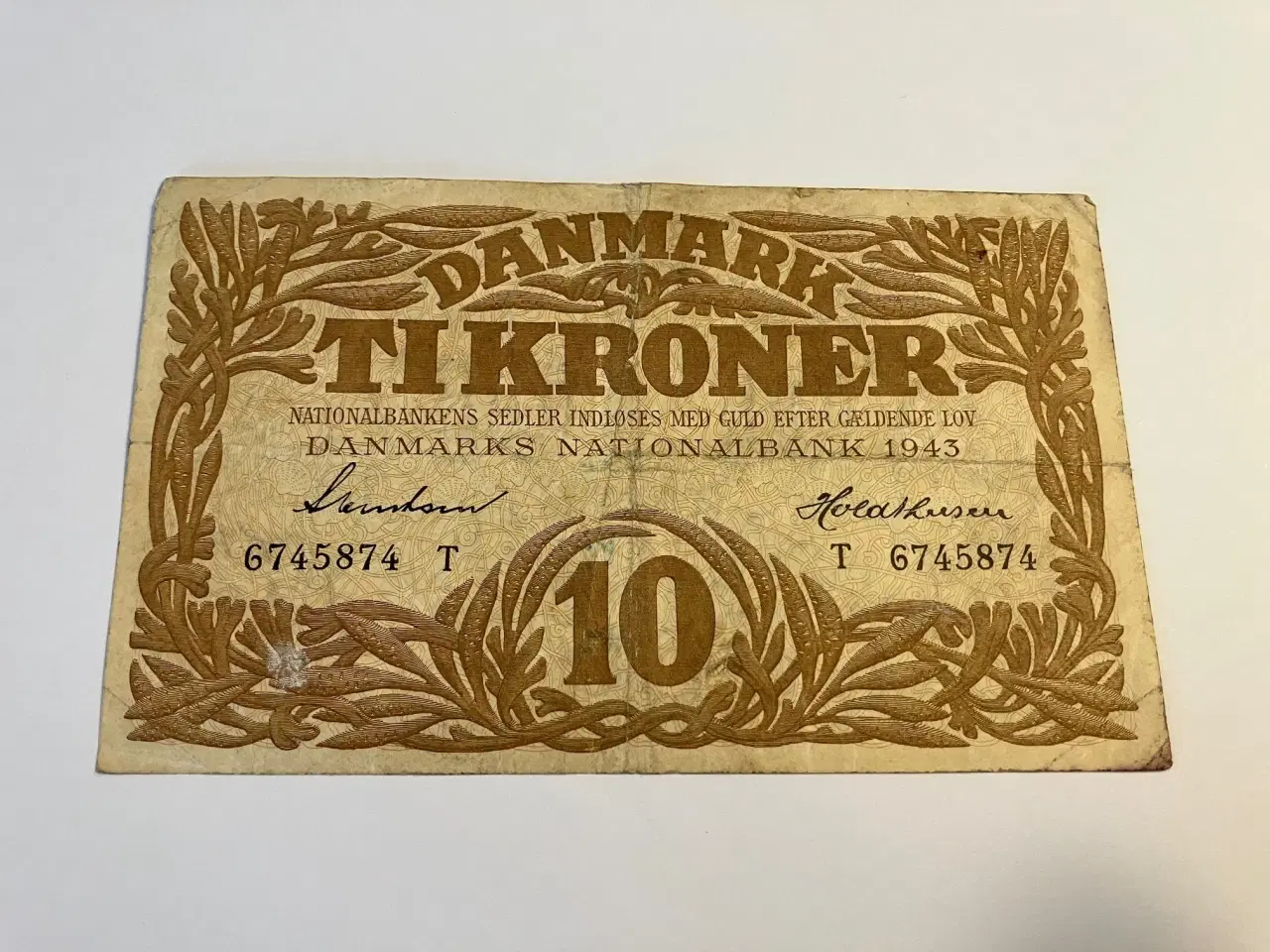 Billede 1 - 10 Kroner Danmark 1943