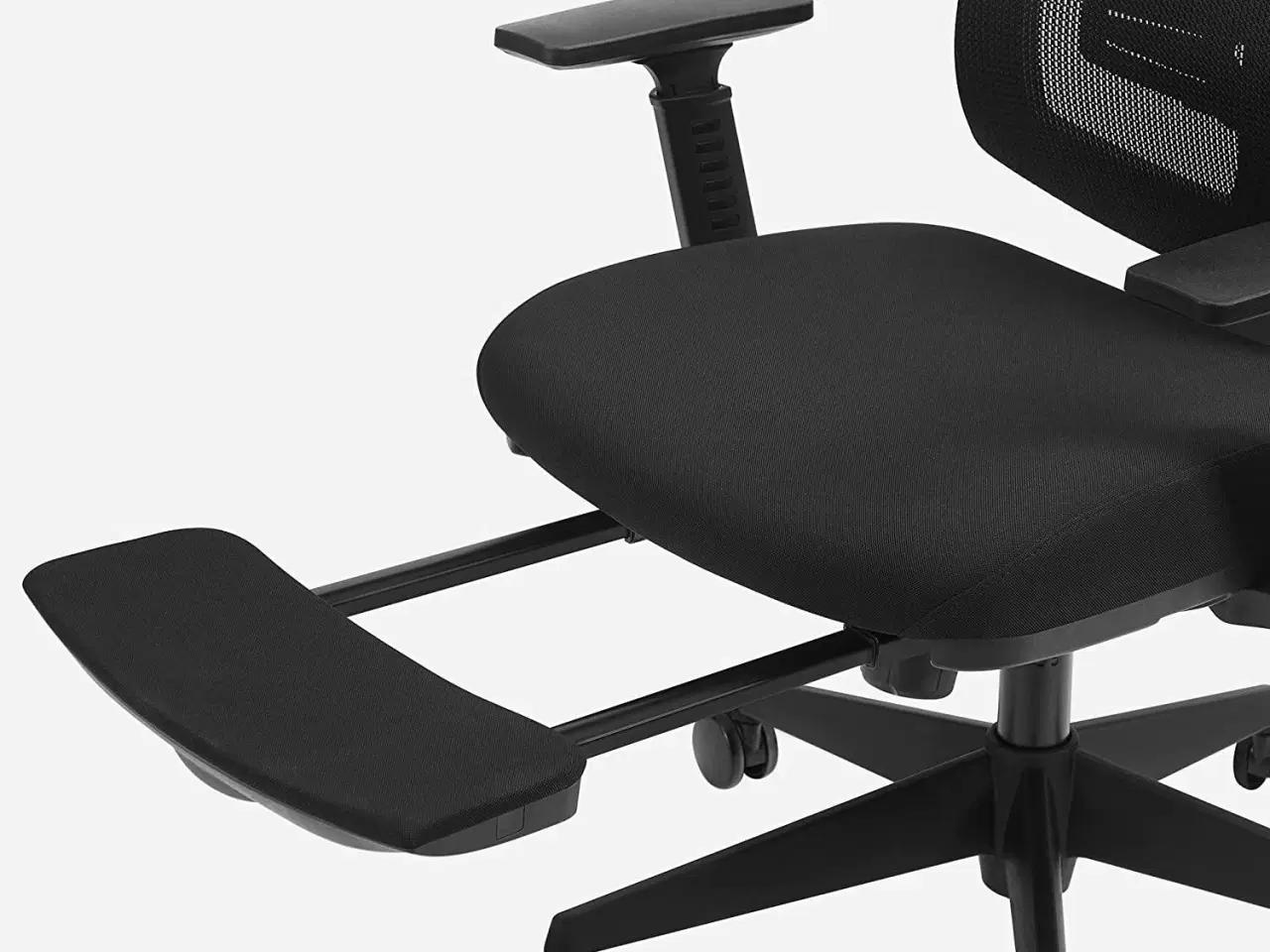 Billede 2 - Kontorstol ergonomisk med fodstøtte – sort