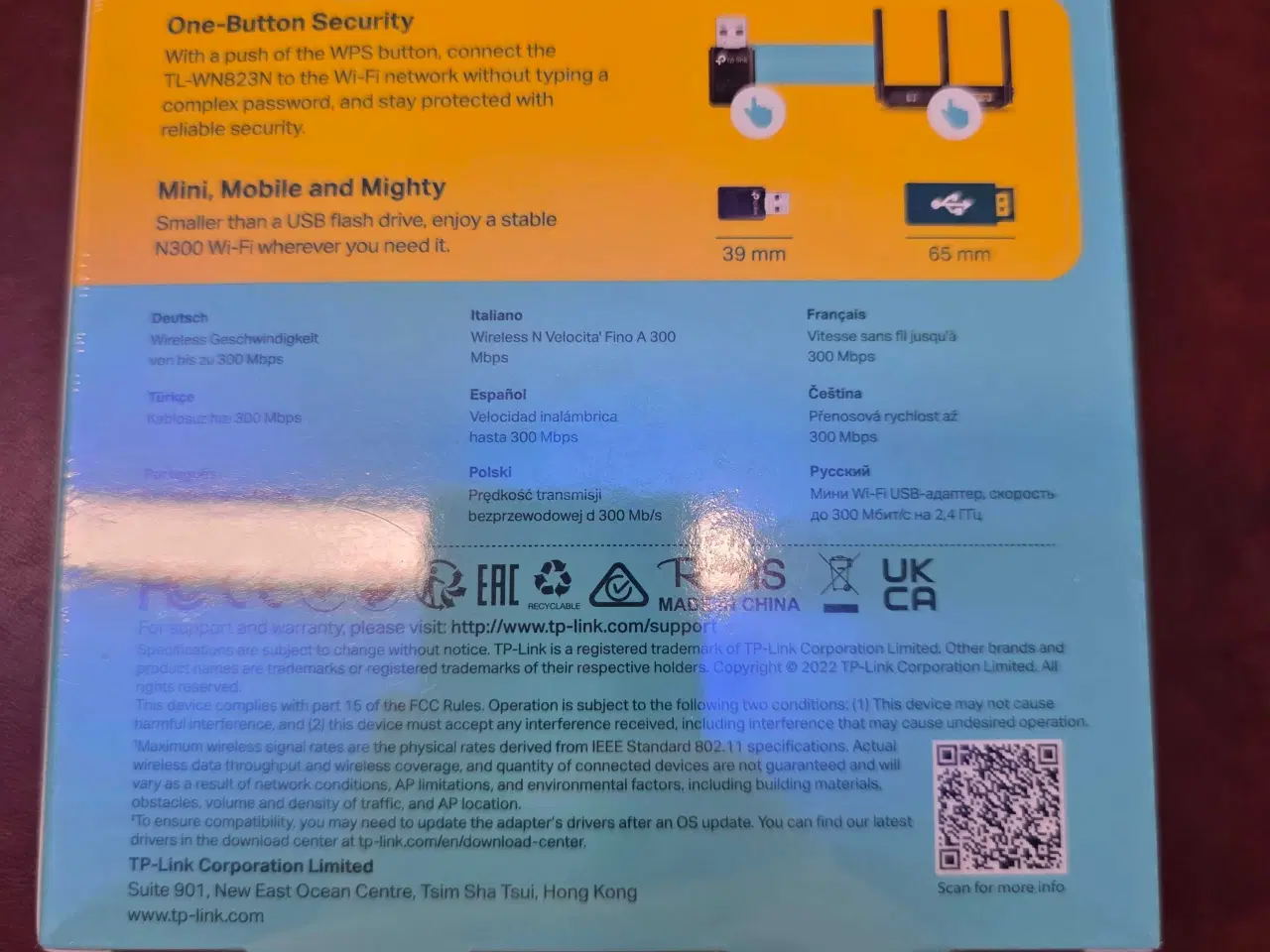 Billede 2 - TP-Link 300 Mbps Mini Trådløs N USB Adapter