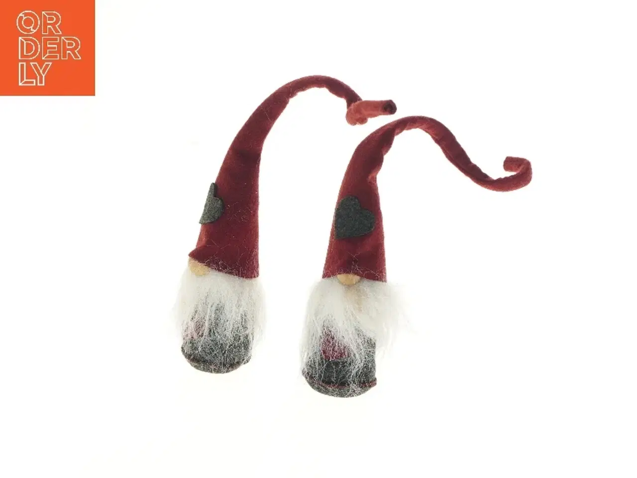 Billede 1 - Nissefigurer med røde huer (str. 24 cm)